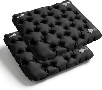 Inflatable Seat Cushion Lightweight Camping Air Sitting Pad W/ Repair Cloths