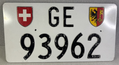 Schweiz Swiss Genève Genf (GE) Kanton Nummernschild