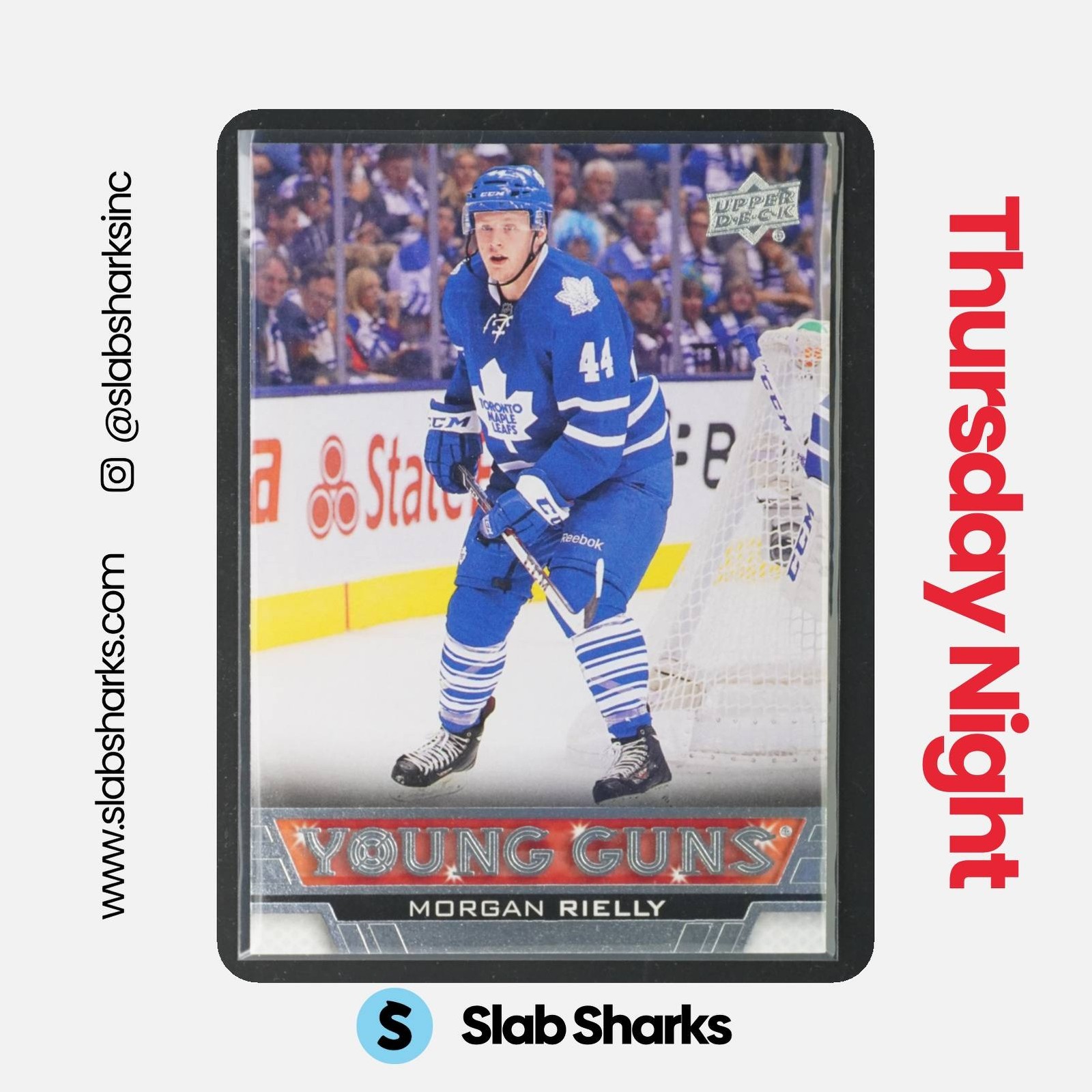 2013 UPPER DECK #218 MORGAN RIELLY YOUNG GUNS RC ROOKIE