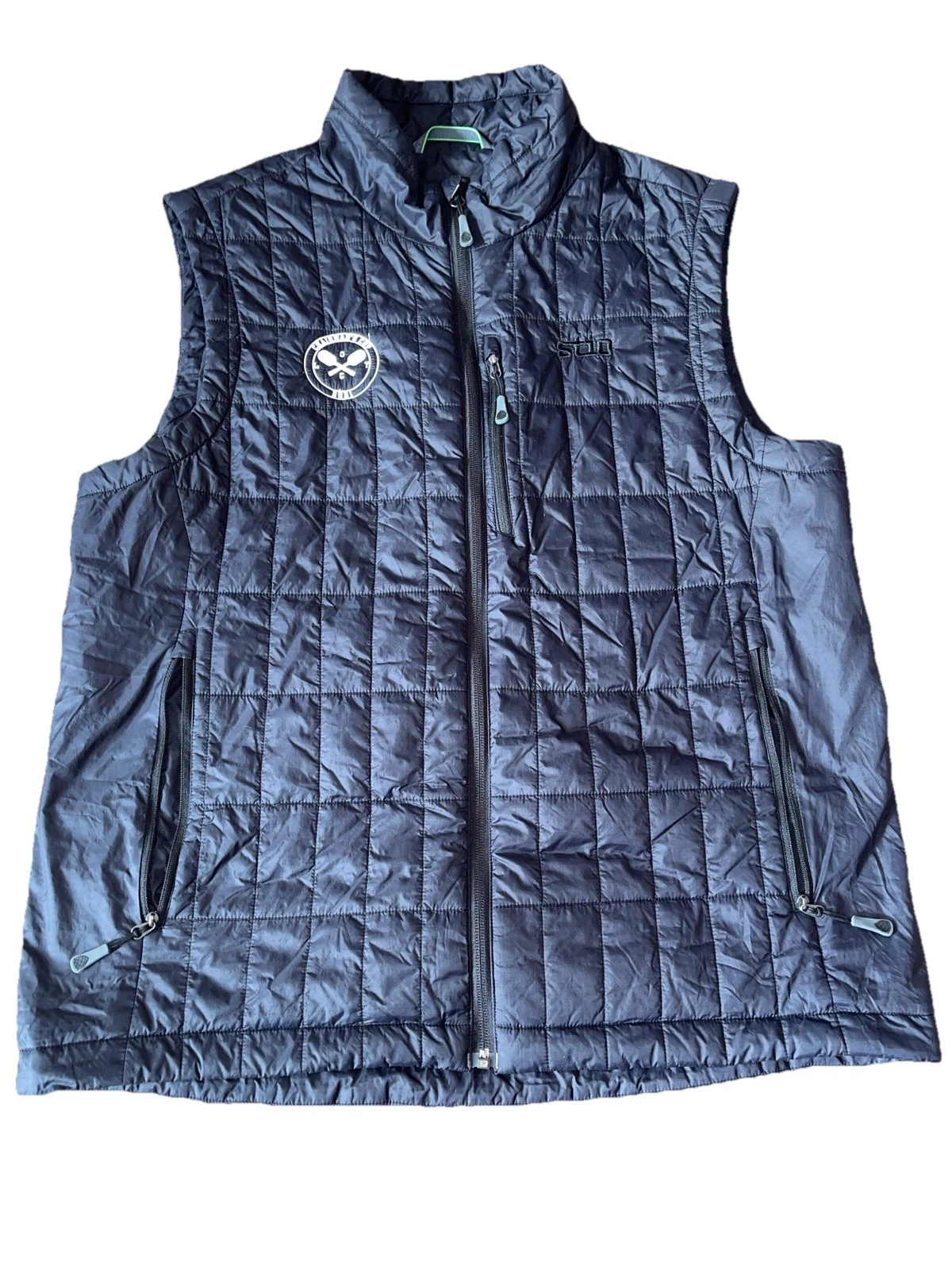 Stio Insulated Puffer Vest Large Black Chairman’s Cup 2021 Logo NJ PrimaLoft