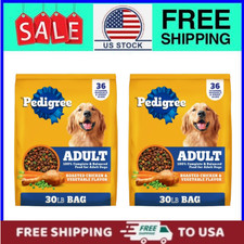  2 pack Pedigree Complete Nutrition Adult Dry Dog Food, Roasted Chicken,30lb