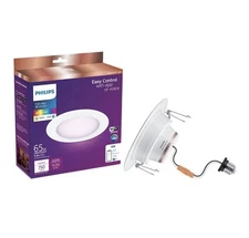 Philips 5/6 in. LED Full Color 65-Watt Equivalent Wi-Fi Recessed WiZ 1-Pack