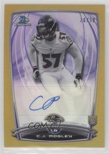 2014 Bowman Chrome Rookie Gold Refractor 26/50 CJ Mosley #RCRA-CJM Auto 3n5