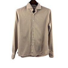 Men s SuitSupply Size 38/15 Tan Button Up Shirt