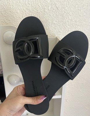 Black Dolce & Gabbana Slides Size 8