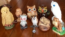 10 Large Vintage Owl Ornaments Lovely Collection