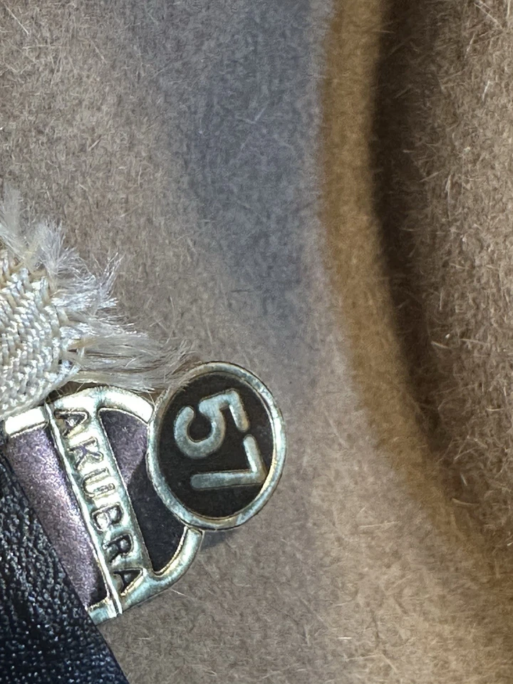 Винтажная ковбойская шляпа Akubra Western Snowy River из чистого меха войлочная черная размер 57 ЧИТАЙТЕ - Изображение 2 из 4