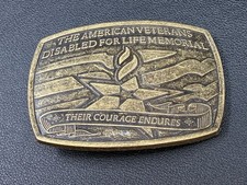 American Veterans Disabled For Life Memorial 2007 Sponsor No. 0369. Belt Buckle