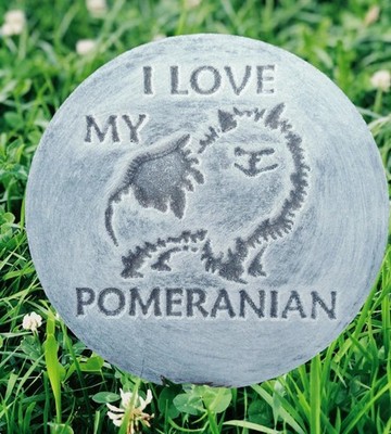 Pomeranian mold plaster concrete cement ABS plastic dog mould 7.75'' x 3/4''