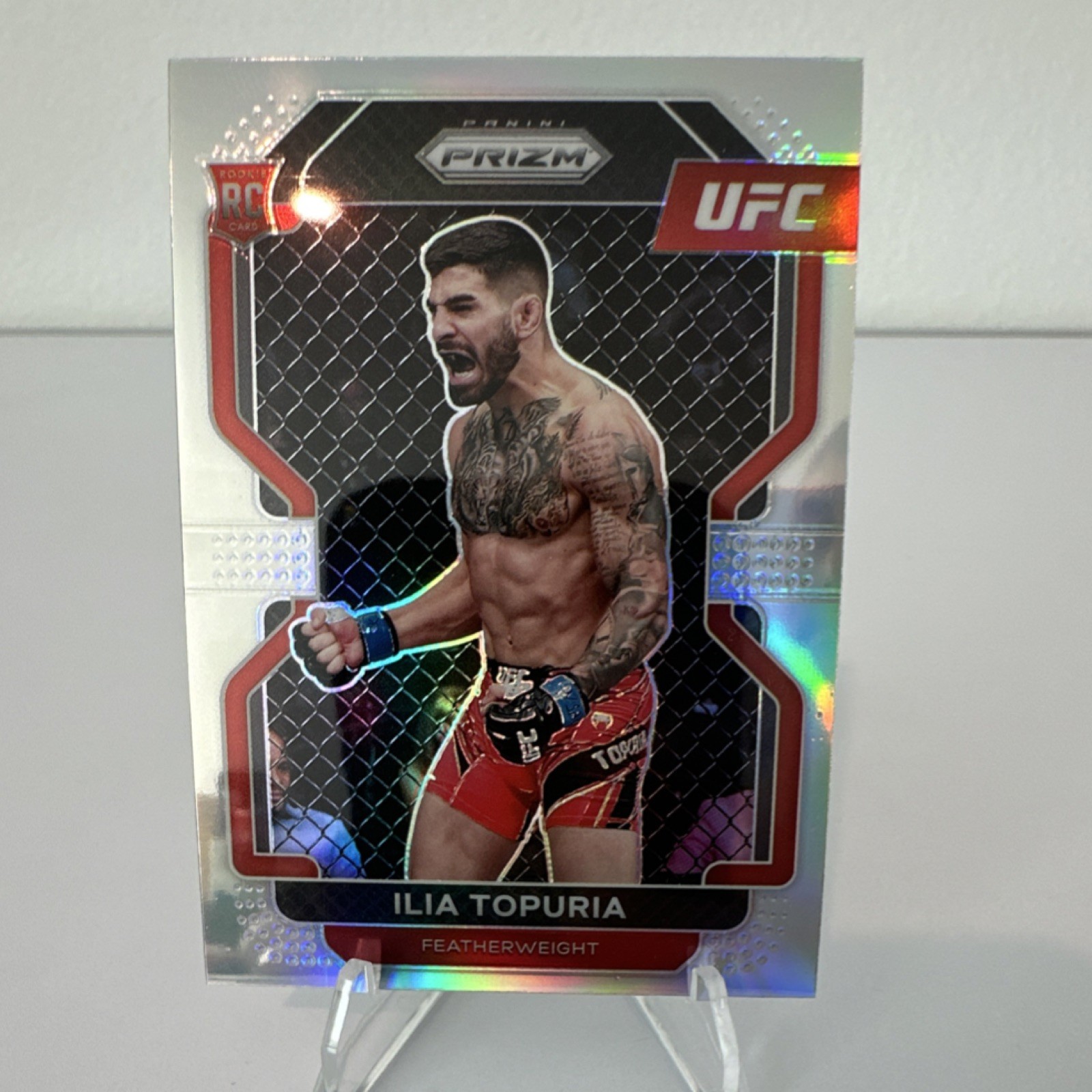 2022 Panini Prizm UFC Rookie Ilia Topuria #115 Silver Prizm (RC)