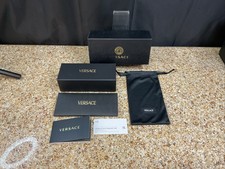 Versace Authentic Black Hard Eyeglass Case, Drawstring Cloth Case  Box  READ 
