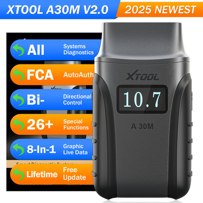 XTOOL A30M 2.0 Drahtloses BT OBD2 OE-Level Vollsystem-Diagnosegerät FCA
