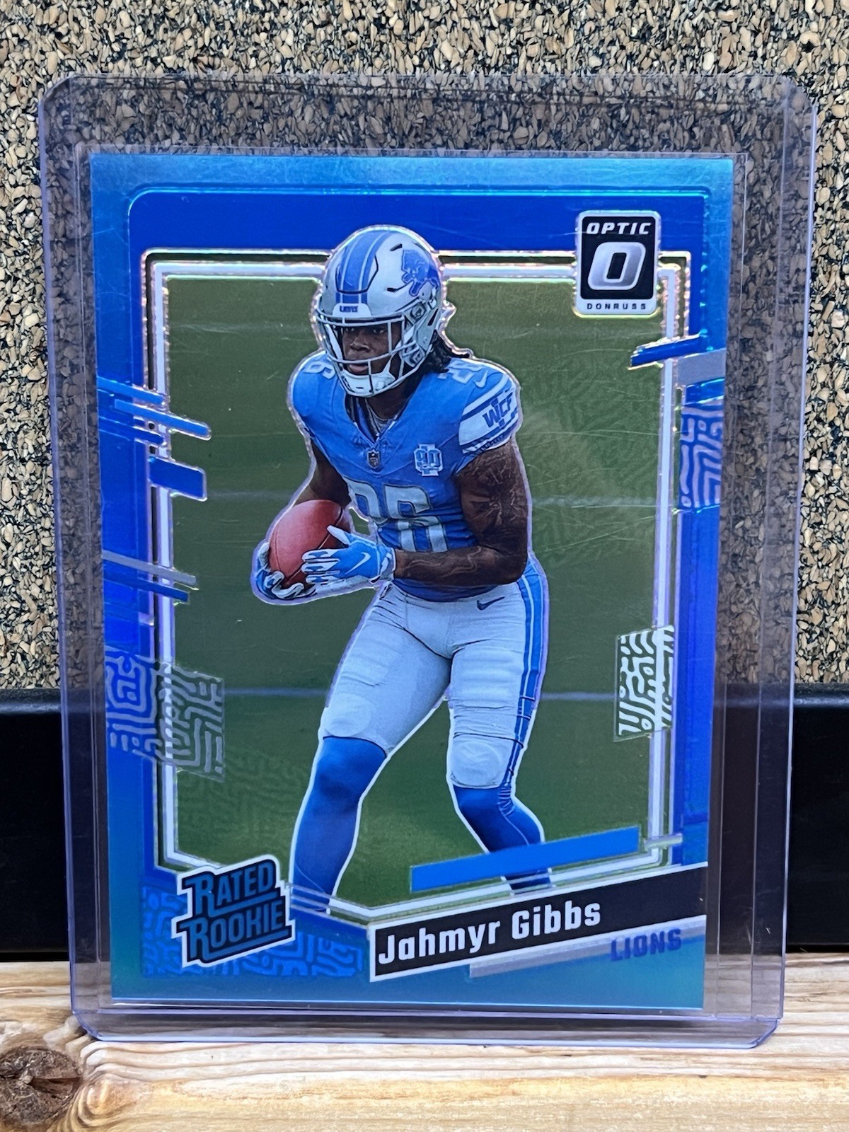2023 Panini Donruss Optic - Rated Rookie Jahmyr Gibbs #236 Aqua Prizm /299 (RC)
