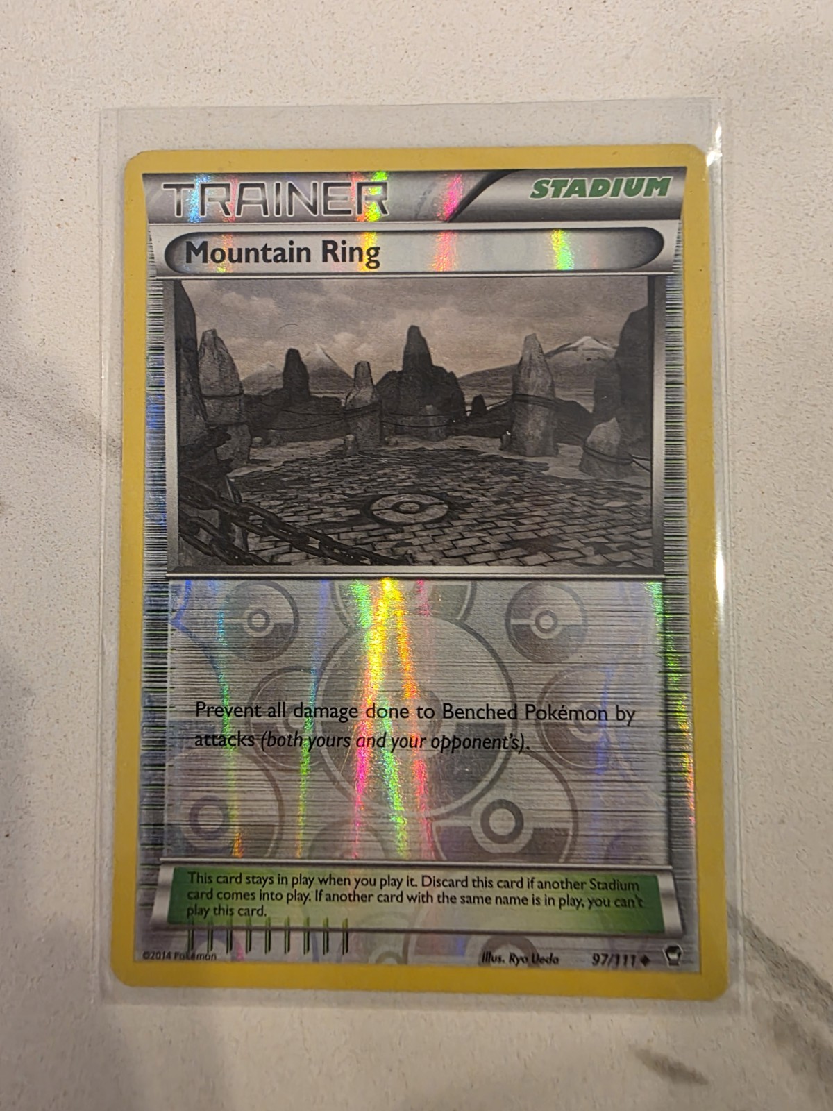 Mountain Ring 97/111 Rev Reverse  Holo XY Furious Fists Pokemon Card - LP/NM