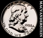 1958 Franklin Half Dollar- Silver- Choice Gem Proof Luster No Reserve #J629