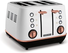 Morphy Richards Toaster 240115 White Rose Four Slice Toaster Evoke GRADED