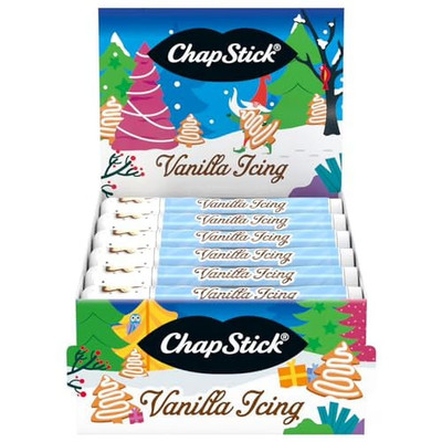 (12) Tubes Sealed New Chapstick Vanilla Icing Lip Balm .15 Oz