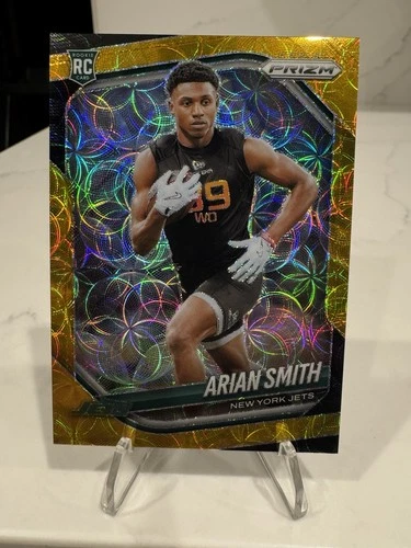 2025 Panini Prizm - Arian Smith - Gold /10 - New York Jets Rookie RC WR
