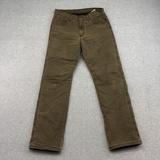 Wrangler Rugged Wear Pants Mens 30x3  Brown Fleece Insulated Lined Work Outdoor