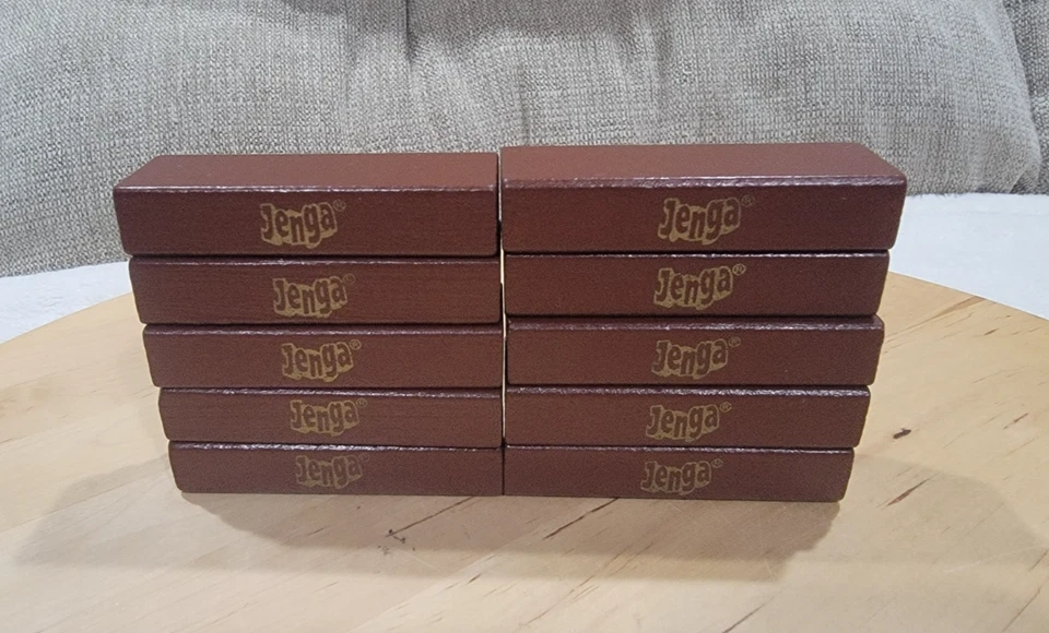 10 REPLACEMENT Parts Jenga Parker Brothers Vintage Collection Wooden Bookshelf - Image 3 of 4
