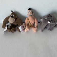 Disney George of the Jungle 8" Plush Beanie Complete set of 3 NWT