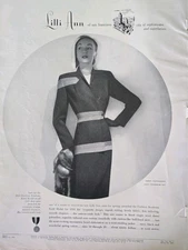 1951 Womens Lilli Ann custom made look suit vintage Fashion ad 