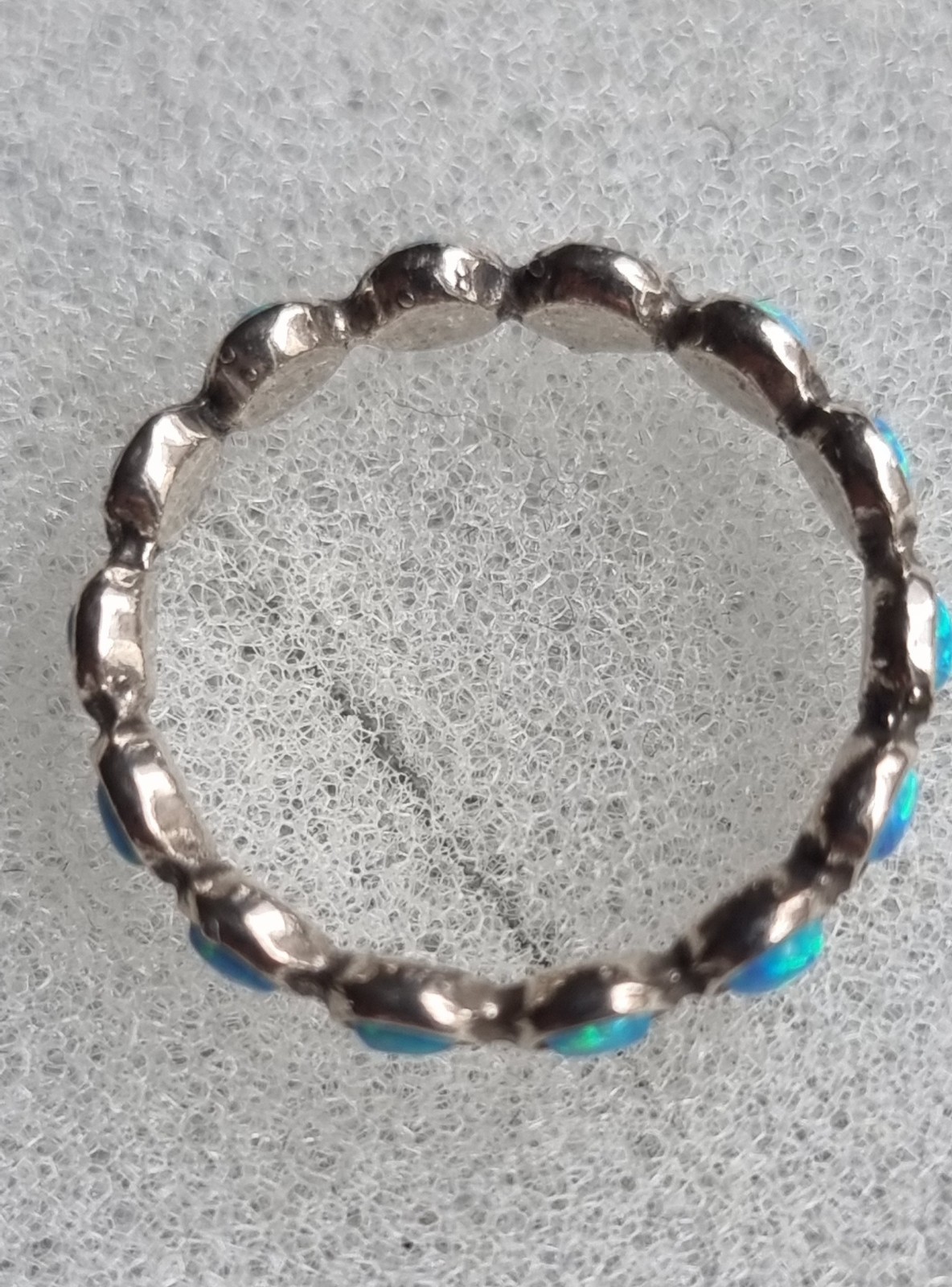 Vintage Solid Silver 925 Real Doublet Opal Ring A… - image 6