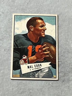 1952 Bowman Mal Cook Small #87 Chicago Cardinals *Crease