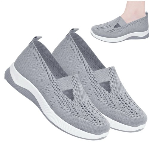 Zapatos suaves transpirables ortopédicos tejidos para mujer para caminar sin cordones de espuma para diabéticos - Imagen 2 de 15