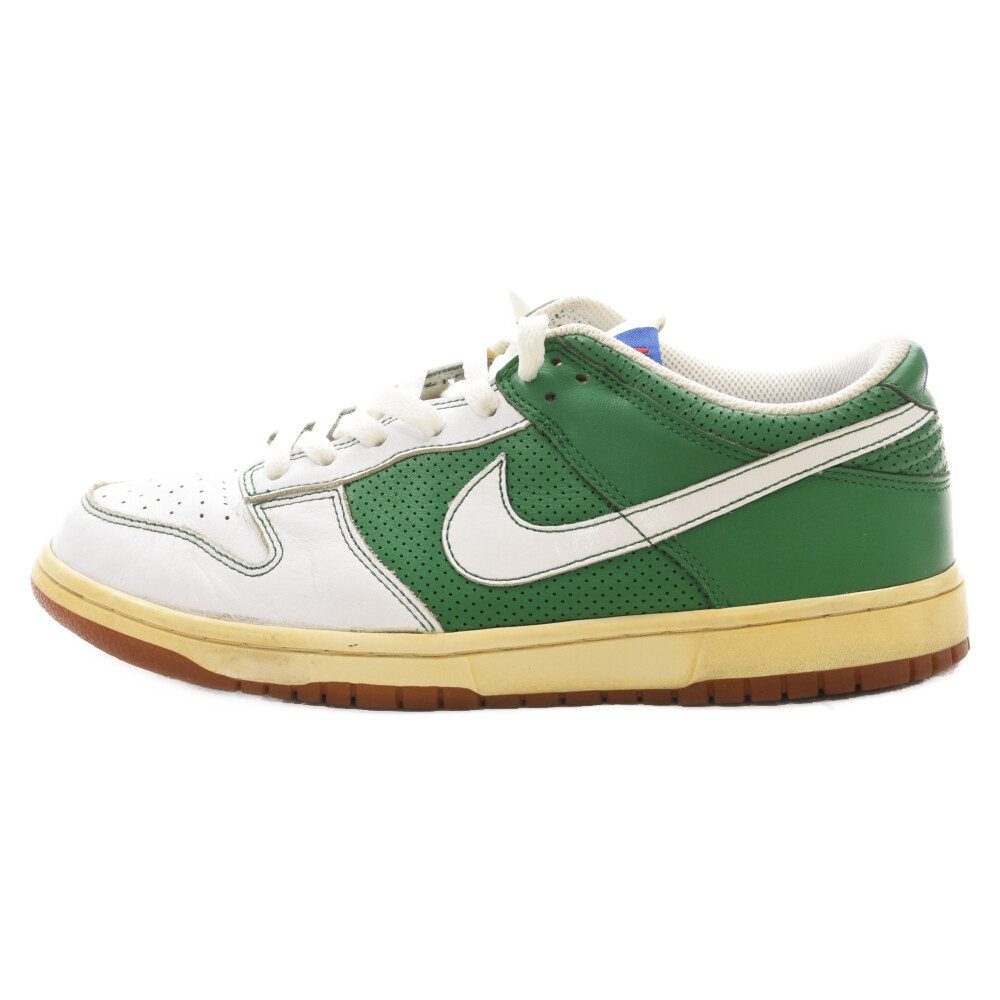 NIKE Men 9.5US   Dunk Low Cl Cut Sneakers Green/White 304714-913 Us9.5