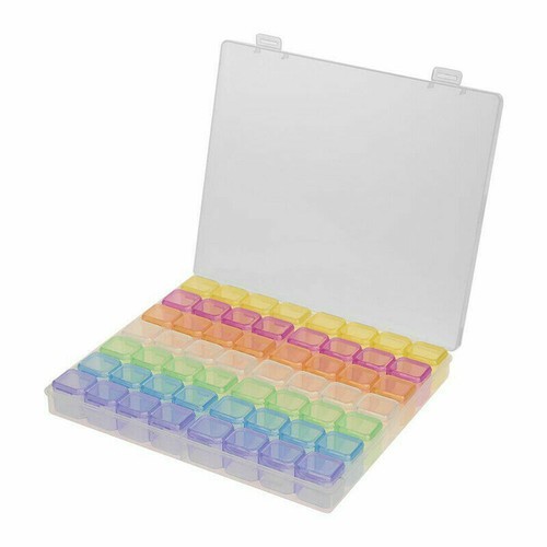 56 Grid Diamond Painting Nail Art Tool Jewelry Rhinestone Plastic Storage Boxes - Picture 11 of 11