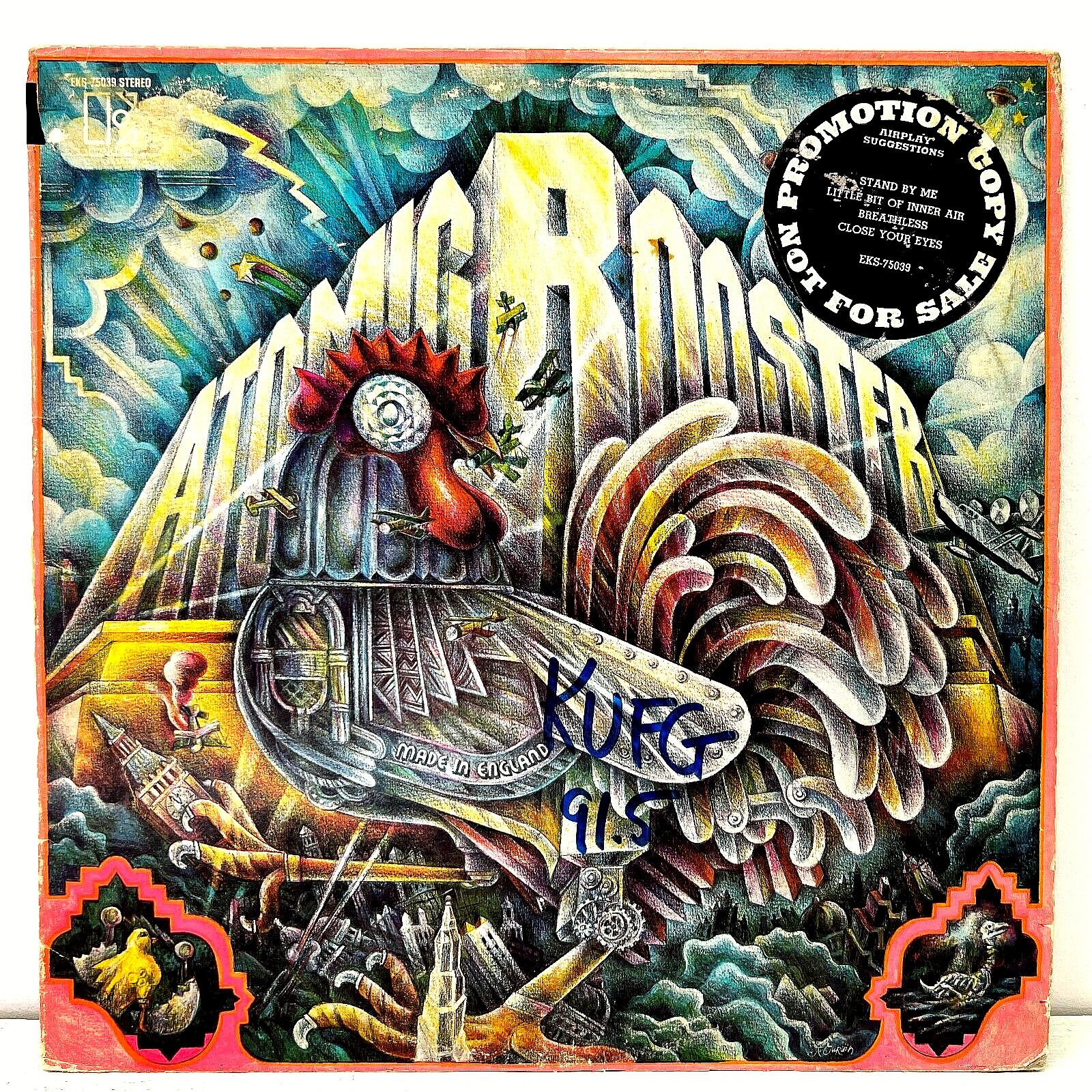 Atomic Rooster Made in England 1972 Vinyl Elektra Records 1st Press WLP