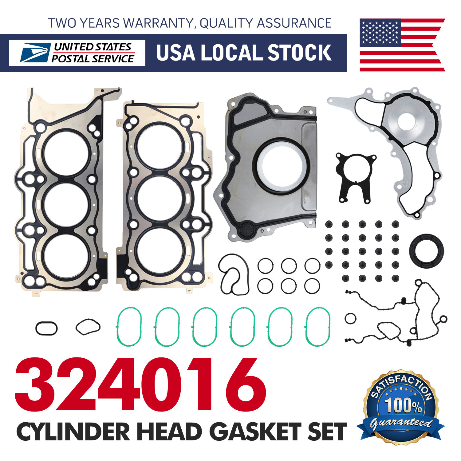 Engine Cylinder Head Gasket Kit Replacement For 2014-16 Maserati Ghibli 3.0L V6