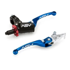 ASV F4 Quad Lever Set PRO PACK Blue Long Yamaha Raptor 125 2011-13 250 2008-13