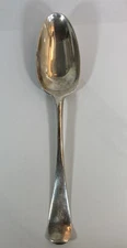 ANTIQUE ENGLISH HANOVERIAN TABLE 8'' SPOON EBENEZER COKER LONDON 1749 Sterling