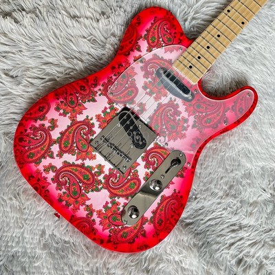 Popular CS TL Paisley Electric Guuitar Maple Fretboard Chrome Hardware Dot Inlay
