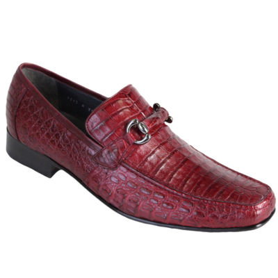 Los Altos Slip-On Genuine Caiman Crocodile Loafers Los Altos Slip-On Navy Genuine Caiman Crocodile Belly Loafers main image 4