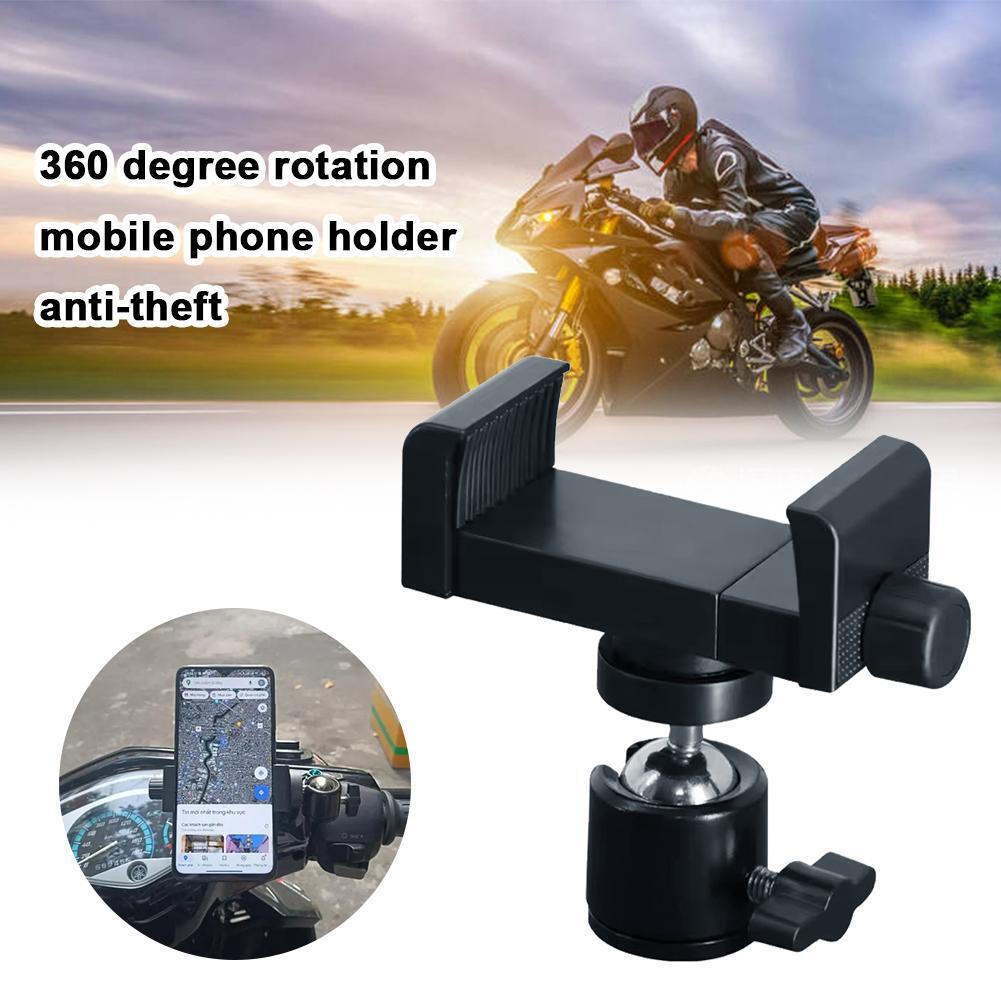 Motorcycle Phone Clip 360 Degree Rotation Mobile Phone Holder Anti theft B9F2 з{