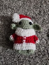 Hand Made 6" Crochet Baby Yoda Grogu Christmas Plush