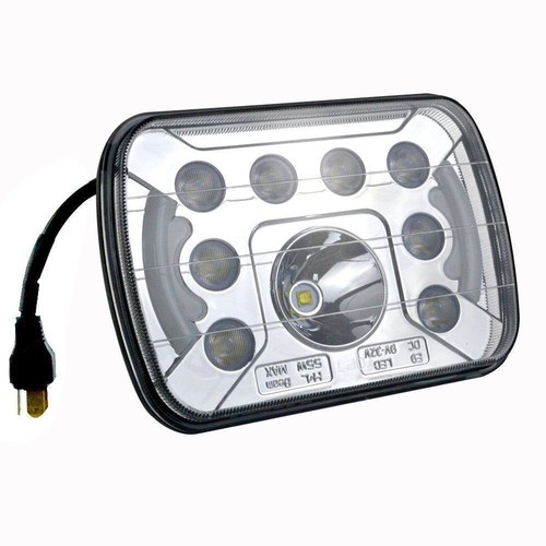 Pair 7x6" 5x7 inch CREE Replace H6054 H6014 LED Headlights DRL High/Low Beam 55W - Picture 9 of 9