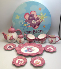 Adorable Vintage Care Bear Collectible Tea Set 14 pcs. Love A Lot, Cheer, Share