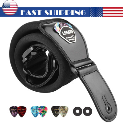LEKATO Electric Guitar Strap 3 inch Wide Bass Holder Belt Adjustable 38'' - 47''