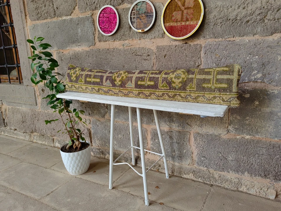 ALMOFADA LONGA BOLSTER TAPETE TURCO TRAVESSEIRO CAMA LONGA TRAVESSEIRO LONGO DECORAÇÃO TRAVESSEIRO LOMBAR - Imagem 2 de 4