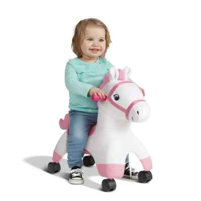 Radio Flyer, Socks: Rolling Pony, Plush Caster Ride-on Horse for Girls and Boys