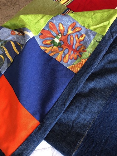 Newly Handcrafted Picnic/Beach Blanket. Nautical. Denim Backed. 83.5” X 102”. - Picture 10 of 10