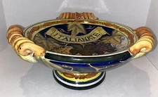 HOUSEWARES INTERNATIONAL Italianate Grapes Motif Pedestal Centerpiece Deruta? Lg