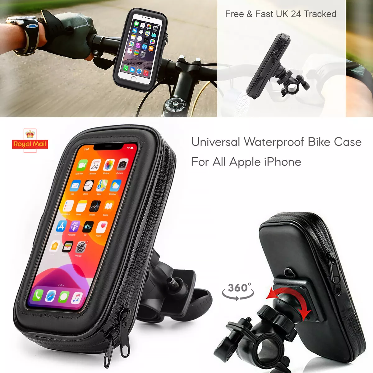 Waterproof Motorcycle Motorbike Mount Holder Phone Case Bag