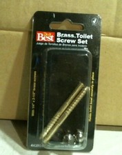 Doit Best 443964 Brass Toilet Screw Set 1/4" x 2-1/2" Brass Screws FREE SHIPPING