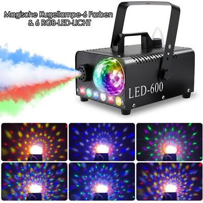 600W NEBELMASCHINE DJ Party Smoke Maschine Fogger Nebelfluid RGB LED Lichteffekt