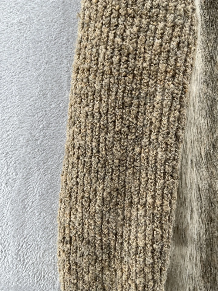 Chaqueta De Colección DEsprit Para Mujer Talla L Imitación Piel Imitación Cuero Polar Palanca Botones Beige Foto 4 de 4